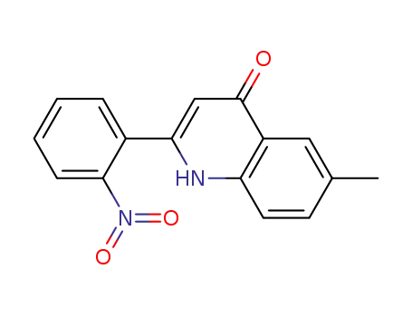 Molecular Structure of 194347-21-2 (4(1H)-Quinolinone, 6-methyl-2-(2-nitrophenyl)-)