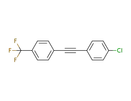 Molecular Structure of 1029131-34-7 (1-chloro-4-{[4-(trifluoromethyl)phenyl]ethynyl}benzene)
