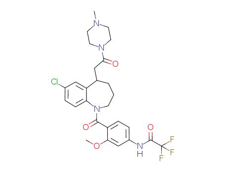 7-chloro-5-[(4-methyl-1-piperazinyl)carbonyl-methyl]-1-(2-methoxy-4-trifluoroacetylaminobenzoyl)-2,3,4,5-tetrahydro-1H-benzazepine