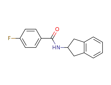 Molecular Structure of 291756-32-6 (Benzamide, N-(2,3-dihydro-1H-inden-2-yl)-4-fluoro-)