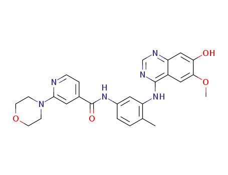 7-hydroxy-6-methoxy-4-[2-methyl-5-(2-morpholinopyridine-4-carboxamido)anilino]quinazoline