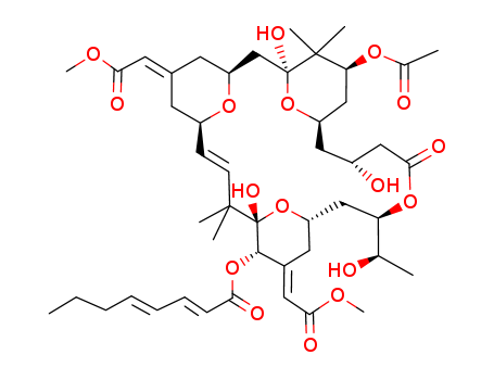 2,4-Octadienoic acid,(1S,3S,5Z,7R,8E,11S,12S,13E,15S,17R,21R,23R,25S)-25-(acetyloxy)-1,11,21-trihydroxy-17-[(1R)-1-hydroxyethyl]-5,13-bis(2-methoxy-2-oxoethylidene)-10,10,26,26-tetramethyl-19-oxo-18,2