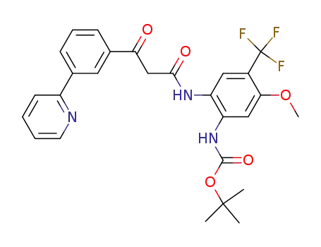 {5-methoxy-2-[3-oxo-3-(3-pyridin-2-yl-phenyl)-propionylamino]-4-trifluoromethyl-phenyl}-carbamic acid tert-butyl ester
