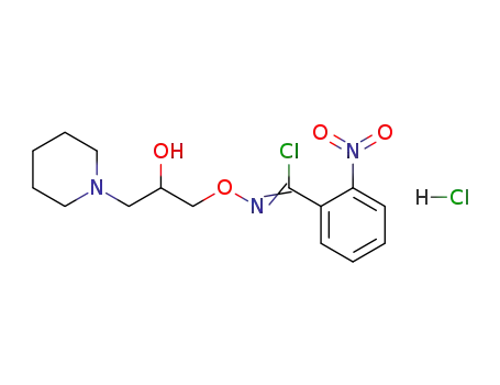 Molecular Structure of 191159-27-0 (Benzenecarboximidoyl chloride,
N-[2-hydroxy-3-(1-piperidinyl)propoxy]-2-nitro-, monohydrochloride)