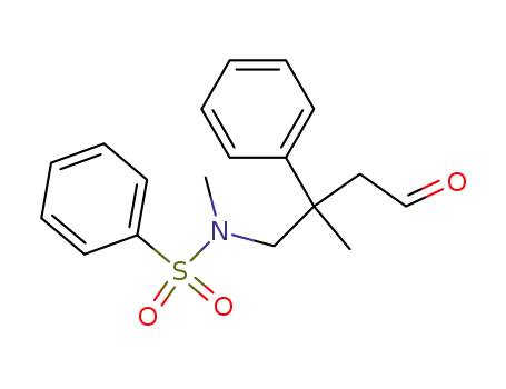 Molecular Structure of 209350-34-5 (Benzenesulfonamide, N-methyl-N-(2-methyl-4-oxo-2-phenylbutyl)-)