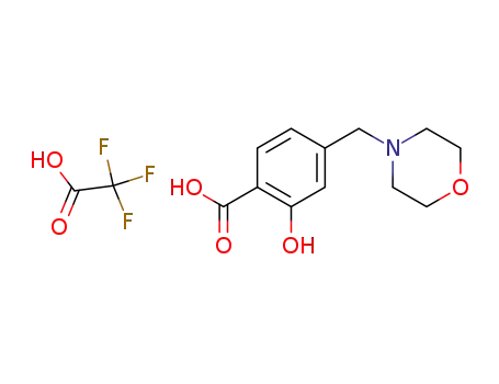 Molecular Structure of 404009-82-1 (Benzoic acid, 2-hydroxy-4-(4-morpholinylmethyl)-, trifluoroacetate (salt))