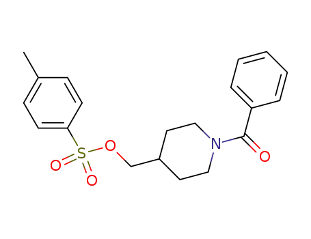 Molecular Structure of 121183-22-0 (4-Piperidinemethanol, 1-benzoyl-, 4-methylbenzenesulfonate (ester))