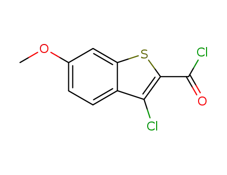 Molecular Structure of 75998-29-7 (3-CHLORO-6-METHOXYBENZO[B]THIOPHENE-2-CARBONYL CHLORIDE)
