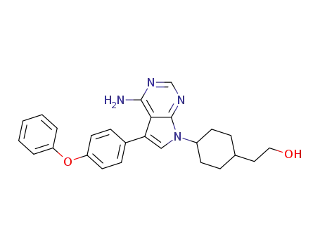 2-{4-[4-amino-5-(4-phenoxyphenyl)-7H-pyrrolo[2,3-d]pyrimidin-7-yl]cyclohexyl}-1-ethanol