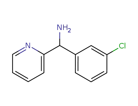 Molecular Structure of 39930-15-9 ((3-chlorophenyl)(pyridin-2-yl)methanamine)
