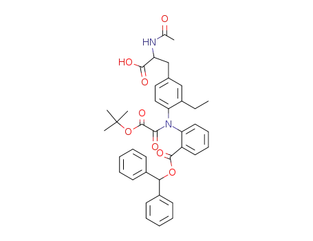 Phenylalanine,
N-acetyl-4-[[(1,1-dimethylethoxy)oxoacetyl][2-[(diphenylmethoxy)carbon
yl]phenyl]amino]-3-ethyl-