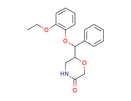 Molecular Structure of 93886-32-9 (3-Morpholinone, 6-[(2-ethoxyphenoxy)phenylmethyl]-)