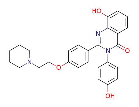 4(3H)-QUINAZOLINONE,8-HYDROXY-3-(4-HYDROXYPHENYL)-2-[4-[2-(PIPERIDIN-1-YL)ETHOXY]PHENYL]-