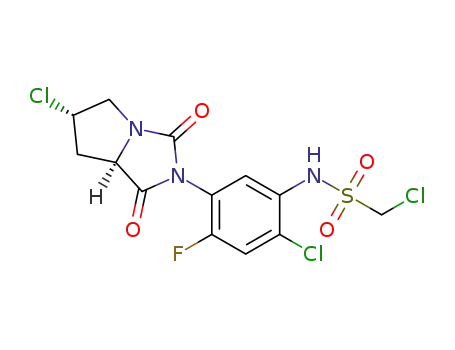 (6S-cis)-1-chloro-N-[2-chloro-5-(6-chlorotetrahydro-1,3-dioxo-1H-pyrrolo[1,2-c]imidazol-2(3H)-yl)-4-fluorophenyl]methanesulfonamide