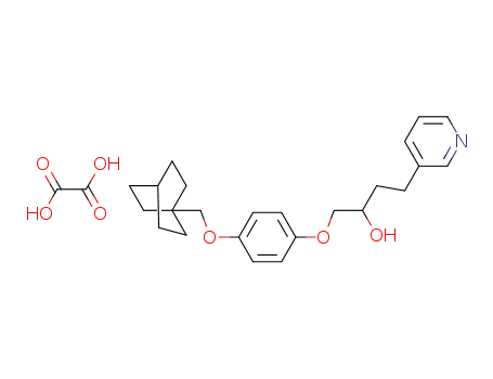 (+/-)-1-(4-(Bicyclo[2,2,2]oct-1-ylmethoxy)phenoxy)-4-(3-pyridyl)-2-butanol oxalic acid salt