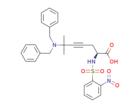 (S)-2-(2-nitrobenzenesulfonamido)-6-dibenzylamino-6-methyl-4-heptic acid