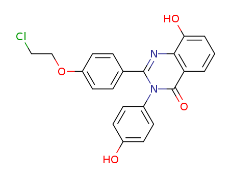 4(3H)-QUINAZOLINONE,2-[4-(2-CHLOROETHOXY)PHENYL]-8-HYDROXY-3-(4-HYDROXYPHENYL)-