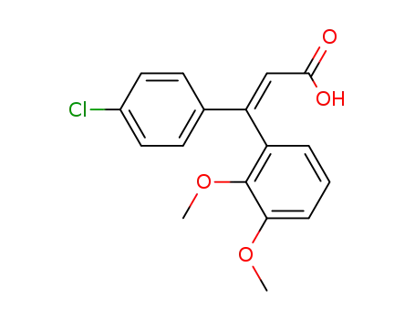Molecular Structure of 133263-04-4 (2-Propenoic acid, 3-(4-chlorophenyl)-3-(2,3-dimethoxyphenyl)-, (Z)-)