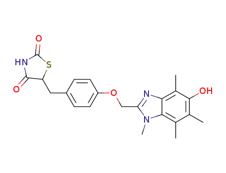 5-[4-(5-hydroxy-1,4,6,7-tetramethyl-1H-benzimidazol-2-ylmethoxy)benzyl]thiazolidine-2,4-dione