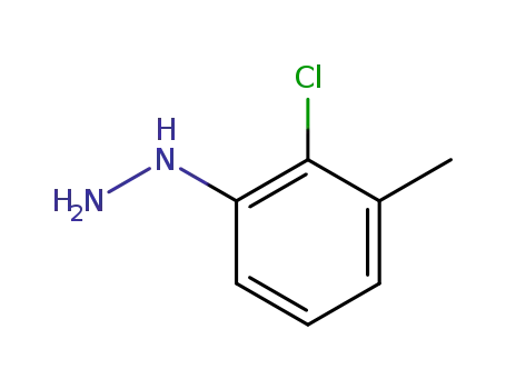 Molecular Structure of 60481-39-2 (1-(2-Chloro-3-methylphenyl)hydrazine)