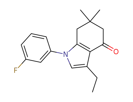 6,6-dimethyl-3-ethyl-1-(3-fluorophenyl)-4,5,6,7-tetrahydroindol-4-one