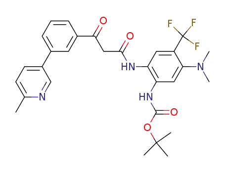 (5-dimethylamino-2-{3-[3-(6-methyl-pyridin-3-yl)-phenyl]-3-oxo-propionylamino}-4-trifluoromethyl-phenyl)-carbamic acid tert-butyl ester
