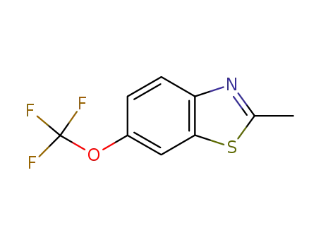 Molecular Structure of 399-20-2 (Benzothiazole, 2-Methyl-6-(trifluoroMethoxy)-)
