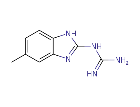Molecular Structure of 41927-03-1 (Guanidine, (5-methyl-1H-benzimidazol-2-yl)- (9CI))