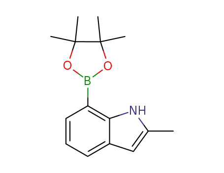 Molecular Structure of 919119-59-8 (2-METHYL-7-(4,4,5,5-TETRAMETHYL-1,3,2-DIOXABOROLAN-2-YL)-1H-INDOLE)