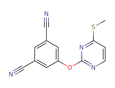 Molecular Structure of 548466-06-4 (5-(4-methylthiopyrimidin-2-yloxy)isophthalonitrile)