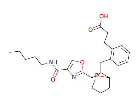 1S-(1α,2α,3α,4α)-2-[[3-[4-[(Pentylamino)carbonyl]-2-oxazolyl]-7-oxabicyclo[2.2.1]hept-2-yl]methyl]benzenepropanoic acid