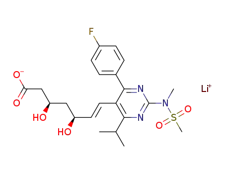 lithium salt of (E)-7-[4-(4-fluorophenyl)-6-isopropyl-2-[methyl(methylsulfonyl)amino]pyrimidin-5-yl]-(3R,5S)-3,5-dihydroxyhept-6-enoic acid