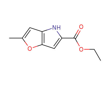 Molecular Structure of 80709-78-0 (Ethyl2-methyl-4H-furo[3,2-b]pyrrole-5-carboxylate)