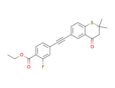 ethyl 4-<(2,2-dimethyl-4-oxothiochroman-6-yl)ethynyl>-2-fluorobenzoate