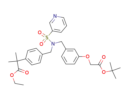 2-(4-{[(3-tert-butoxycarbonylmethoxy-benzyl)-(pyridine-3-sulfonyl)-amino]-methyl}-phenyl)-2-methyl-propionic acid ethyl ester