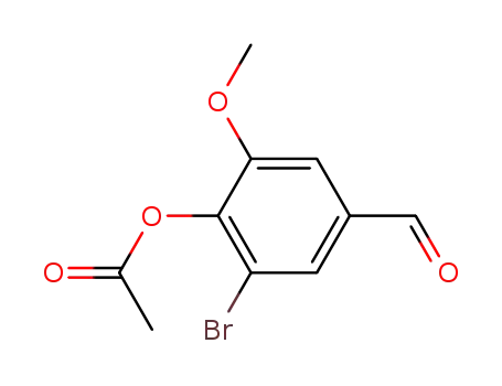Molecular Structure of 308088-29-1 (2-BROMO-4-FORMYL-6-METHOXYPHENYL ACETATE)