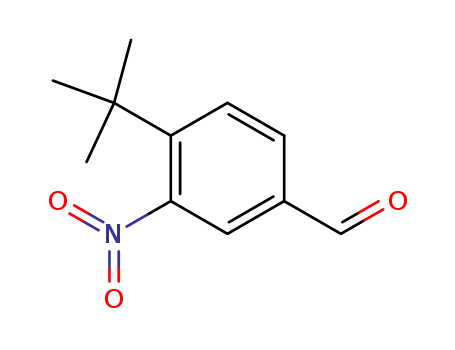 Molecular Structure of 107342-59-6 (Benzaldehyde, 4-(1,1-dimethylethyl)-3-nitro-)
