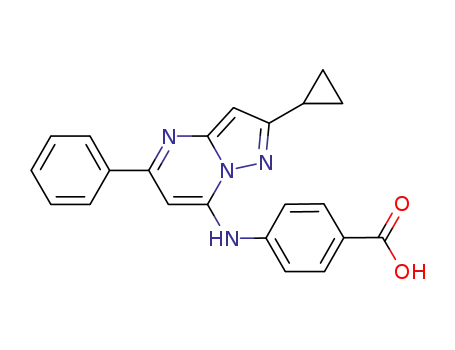 Benzoic acid,
4-[(2-cyclopropyl-5-phenylpyrazolo[1,5-a]pyrimidin-7-yl)amino]-