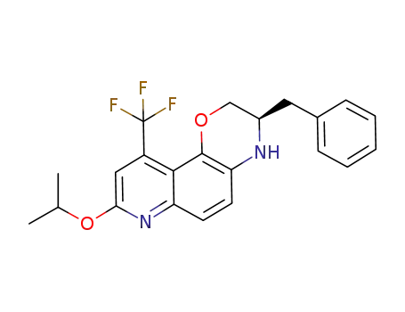 (3R)-3-benzyl-3,4-dihydro-8-isopropoxy-10-(trifluoromethyl)-2H-[1,4]oxazino[2,3-f]quinoline