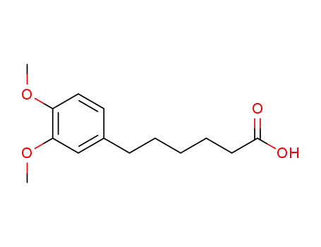 Molecular Structure of 53012-90-1 (Benzenehexanoic acid, 3,4-dimethoxy-)