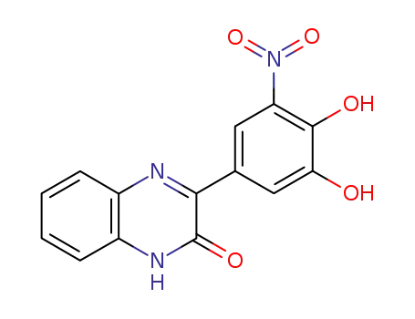 Molecular Structure of 125629-09-6 (5-(3-hydroxy-1,4-dihydroquinoxalin-2-yl)-3-nitrocyclohexa-3,5-diene-1,2-dione)