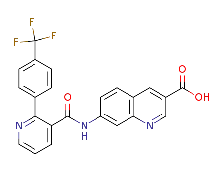 7-{[2-(4-trifluoromethyl-phenyl)-pyridine-3-carbonyl]-amino}-quinoline-3-carboxylic acid