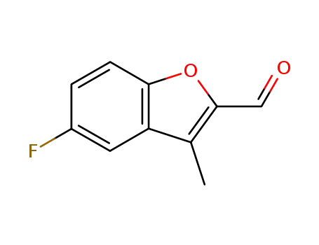 Molecular Structure of 57329-34-7 (3,5-DIMETHYL-BENZOFURAN-2-CARBALDEHYDE)