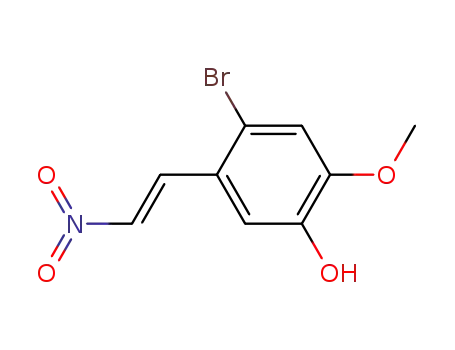 Molecular Structure of 252186-55-3 (4-bromo-2-methoxy-5-(2-nitroethenyl)phenol)
