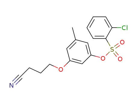 Benzenesulfonic acid, 2-chloro-, 3-(3-cyanopropoxy)-5-methylphenyl
ester