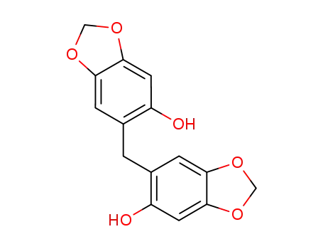 Molecular Structure of 78188-48-4 (6,6'-Methylenebis-1,3-benzodioxol-5-ol)