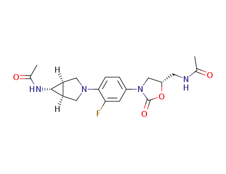 N-[5(S)-3-[4-[(1α,5α,6α)-6-acetylamino-3-azabicyclo[3.1.0]hexan-3-yl]-3-fluorophenyl]-2-oxooxazolidin-5-ylmethyl]acetamide