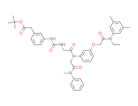 tert-Butyl 2-[3-[3-[N-[3-[N-ethyl-N-(3,5-dimethylphenyl)carbamoylmethyloxy]phenyl]-N-(N-methyl-N-phenylcarbamoylmethyl)carbamoylmethyl]ureido]phenyl] acetate