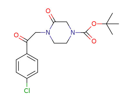 1-Piperazinecarboxylic acid, 4-[2-(4-chlorophenyl)-2-oxoethyl]-3-oxo-,
1,1-dimethylethyl ester
