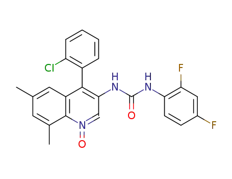4-(2-chlorophenyl)-3-[3-(2,4-difluorophenyl)ureido]-6,8-dimethylquinoline 1-oxide